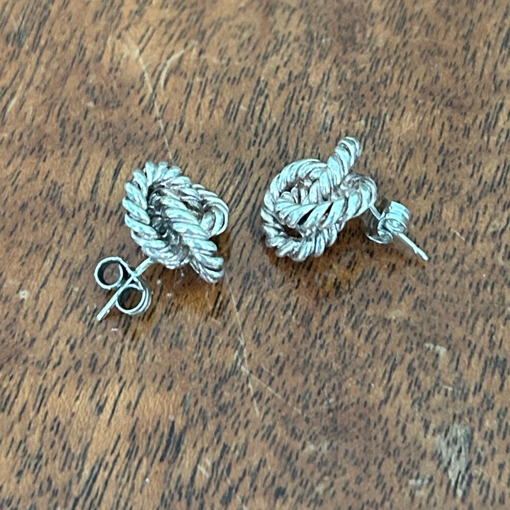 Tiffany & Co. Silver Knot Earrings
